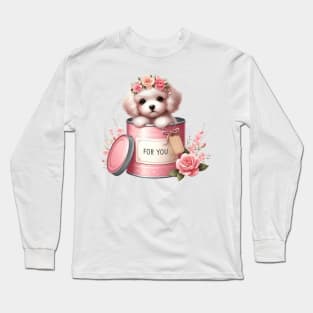 Valentine Poodle Dog For You Long Sleeve T-Shirt
